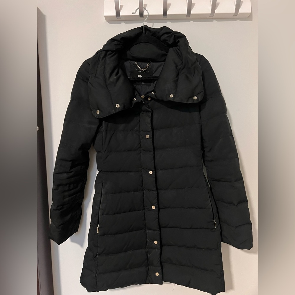 Black Zara down jacket